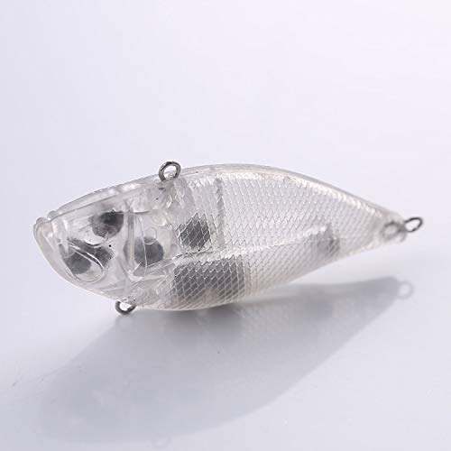 20pcs Fishing Crankbait Blanks,Unpainted Fishing Lures Blank Minnow Crankbaits Hard Bait Bodies Set DIY Fishing Tackle 8.1cm 16.7g