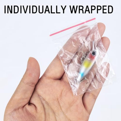10Pcs Minnow Fishing Lure Square Bill Crankbait | Deep Diving Crankbait Jerkbait Sinking Lure Set Hard Baits for Bass Trout Catfish Musky Bluegill Fishing Plug