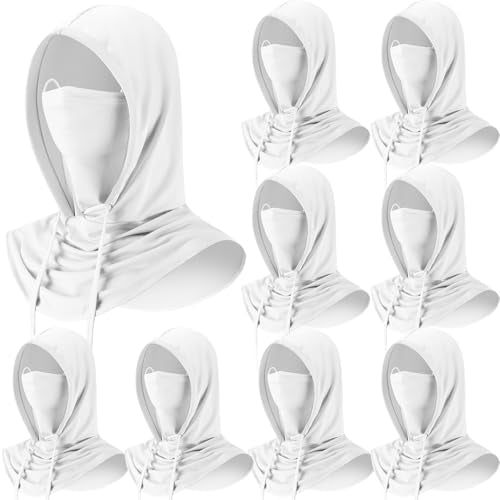 Frienda 6/9/12 Pcs Balaclava Ski Mask UV Protection Hood Breathable Full Head Mask Face Cover for Men Women Cycling Fishing - color: White