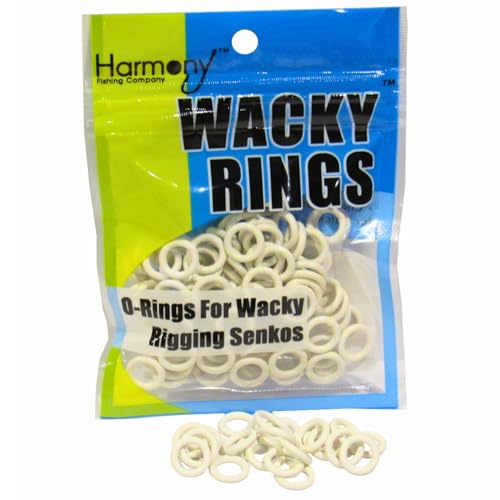 (100pk) – O-Rings for Wacky Rigging Senkos/Worms/Soft Stickbaits – Bait Saver Orings for Senko Worm – Save Your Baits from Tearing While Wacky Neko Rigging - color: White, size: 4-5” Senko (1/4” ID)