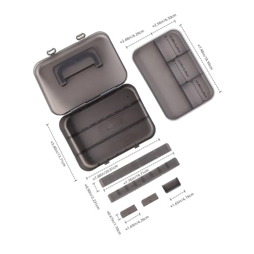 Double Layers Lure Organizers with Removable Dividers Tool Box Baits Separator Fishing Tackle Lure Storage Tray Double Layers Tackle Storage