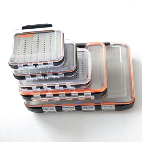 Alichino small fly box for fly files ice jig box fly box for fly fishing (grey foam insert) - size: Small 4.9 * 4 * 1.6 Inch