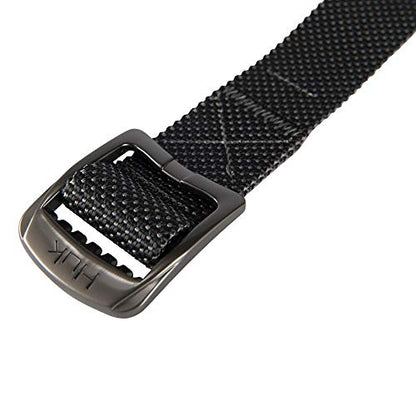 Huk Fishing Nylon Webbing Belt, Adjustable Sizing, Casual, Lifestyle, Quick Dry, 44" Max Length - color: Black