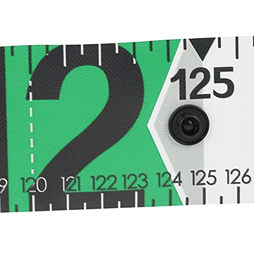 138 X 5cm PVC Fish Measuring Ruler, Foldable Fish Measuring Tape with Cm Inch Scale, Compact 8 X 5.5cm Roll, for Boat Kayak Ice Fishing Anglers (Green) - color: Green