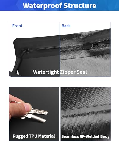 IPX8 Waterproof Document Bag: Submersible 1M / 30 Min for Business Travelers & Boating – Keep Legal Docs, Passports & Valuables Bone-Dry in Rain or Spills – 15.3x11.8" Portable Zipper Pouch