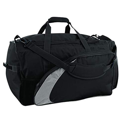 CHAMPRO Varsity Football Equipment Bag With Shoulder Carry Strap, Laundry and Helmet Bags - color: BLACK, GREY