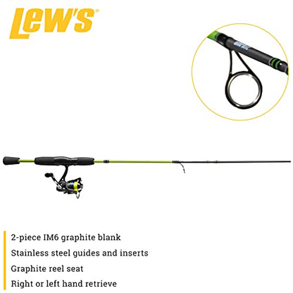 Lew's Crappie Thunder Spinning Reel and Fishing Rod Combo, 2-Piece IM6 Graphite Blank, Right or Left-Hand Retrieve - style: 5'6"