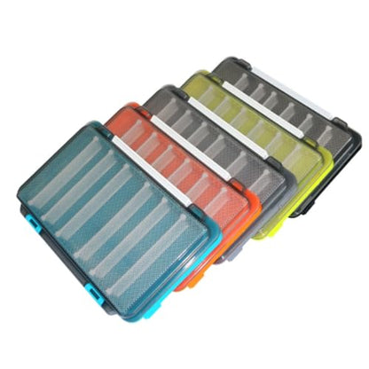 Grids Fishing Tackle Box Water Proof Seal Fishing Tool Storage Box Lures Baits Storage Case with Adjustable Compartments - color: Black