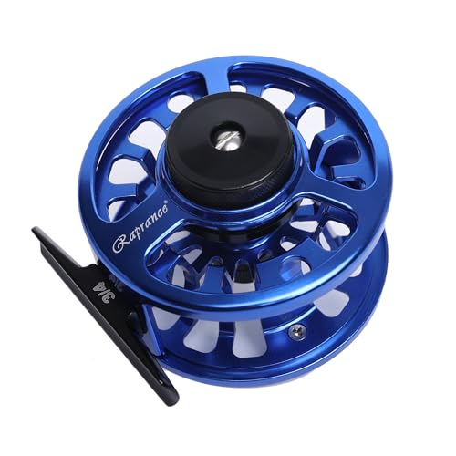 Raprance Fly Fishing Reel,CNC-Machined Aluminum Alloy Fly Reel Large Arbor Fly Reel, 3/4, 5/6, 7/8 wt Blue - size: 7/8wt