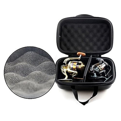 Fishing Reel Bag, Portable Shockproof Waterproof Fishing Reel Protective Case for Baitcasting Drum Spinning Raft Reels(Inner size: 8.26 * 6.29 * 4.72inches) - size: M