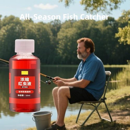 Red Worm Liquid Bait，Fishing Attractant 2PCS Fishing Supplies Wild Fishing Black Pit Reservoir River carp carp Grass Bream Universal, Special Opening Agent Bait Bait Outdoor Fishing Helper