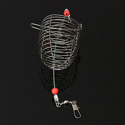 5PCS Fishing Bait Trap Cage Feeder Basket Lures Bait Fishing Accessories