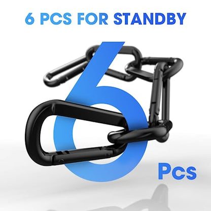 Heavy Duty Carabiner Clip, Steel Carabiners 1100lbs 3" D Shaped Spring Hook Small Clips for Hammocks, Hiking, Keychains, Outdoors and Gym, Dog Leash and Key Ring - style: 6PCS 3'' Clips