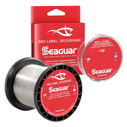 Seaguar Red Label Fishing Line for Power Baits & Heavy-Duty Applications, Freshwater, 100% Fluorocarbon, Clear, Multiple Sizes - size: 10lbs/1000yds