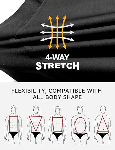 Little Donkey Andy Men's Lightweight Softshell Vest, Windproof Sleeveless Jacket for Running, Hiking, Cycling, Golf - color: Pure Black, size: Medium