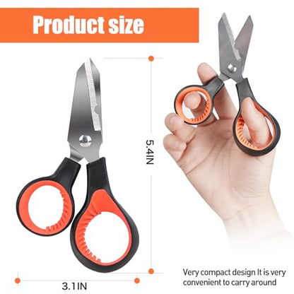 Fishing Line Scissors Braided Line Cutters Heavy Duty Non Slip Serrated Edge Scissors Saltwater Freshwater Braid Scissors (02) - color: 02