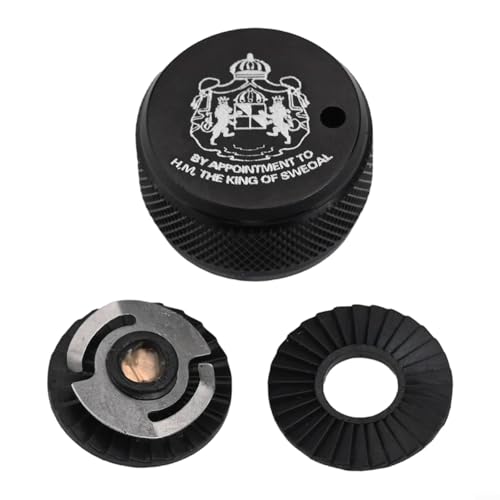 Fit for Abu Garcia Fishing Reel Brake Knob, Mechanical Spool Control Knob, Aluminum Alloy Spool Control with Internal Sound Kit Fit for 3 3.5 4 P5 Series, Fishing Reel Replacement Parts(Black)