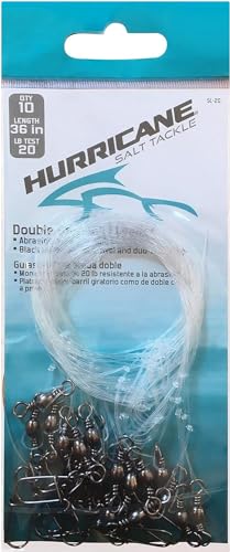 HURRICANE Surf Fishing Leader Bundle - 10lb, 20lb & 30lb Double Drop Leaders