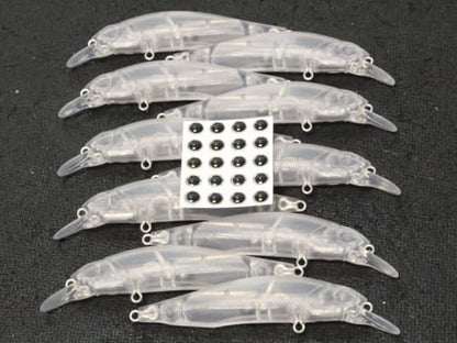 10 Blank Unpainted Minnow Crankbait Topwater Lipless Jerkbait Fishing Lures V5 - color: UPM295P10