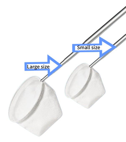 Fish net for Fish Tank 2 Pieces of Aquarium with Handles Small net | fish tank accessories 4 inches / 3 inches Shrimp Tank Accessories,Suitable for small pets like little fish and shrimp