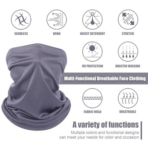 Geyoga Summer UV Protection Cooling Neck Gaiter | Sunscreen Breathable Face Scarf Bandana Mask Neck Gaiter for Outdoor Fishing Hiking Camping - color: Earth Tones