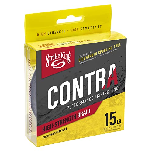 Strike King Contra Braid Performance Fishing Line, 150-Yards - color: Green, style: 150-yard/15-pound