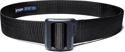 CQR Tactical Belt, Military Style Heavy Duty Belt, Webbing EDC Quick-Release Buckle - color: 2pack Dura Nylon Black/Grey, size: XX-Large