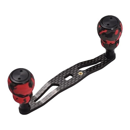 Lixada Carbon Baitcasting Trolling Reel Handle Left Right Ultralight Fishing Reel Crank Carbon Fiber Fishing Reel Handle Crank Accessory