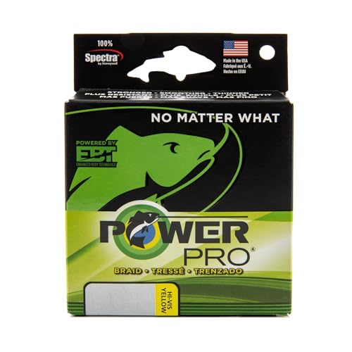 Power Pro Spectra Fiber Braided Fishing Line - color: Hi-Vis Yellow, size: 300YD/15LB, style: 0