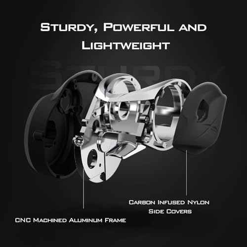 KastKing Speed Demon Elite Fishing Reel, World's Fastest 10.5:1 Gear Ratio/Deadbolt Baitcasting Reel, 10+1 Shielded Stainless Steel BB, CNC Lightweight Aluminum Frame, Available in Skipping Version - color: Deadbolt- No Drag- 7.4:1- Right