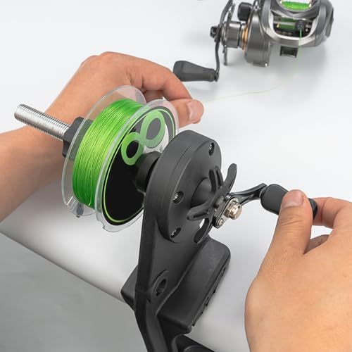 Fishing Line Winders Spoolers Machine Adjustable Rotating Reels Spool Spooling Station Systems Fishing Accessories - color: Upgraded feet