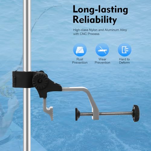 Universal Portable Transducer Bracket, Adjustable 360° Rotating Fish Finder Mount
