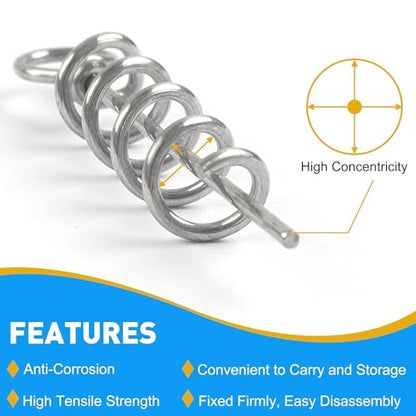 Soft Lure Bait Spring Twist Lock,100pcs Fishing Crank Hook Centering Pin Soft Lure Bait Worm Crank Swimbait Keeper Needle Springs Screw Lock Fixed Latch - size: M-100PCS