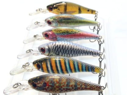 Minnow Crankbait for Bass Fishing Bass Lure Jerkbait Fishing Lures and Tackle Box - color: HM515KB