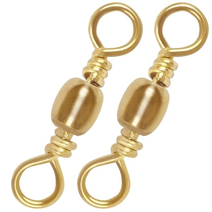 Fishing Barrel Swivels 50 100PCS Saltwater Freshwater Swivels Fish Tackle Accessories Fishing Line Connector High Strength Stainless Steel Solid Ring Rolling Fish Swivel - size: 2#, style: 100PCS