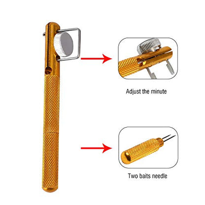 Zerone Fishing Knot Tool Set, 9 Pack Aluminum Alloy Stainless Steel Hook Tying Device Remover for Small Hooks Easy Carry Fishing Gear