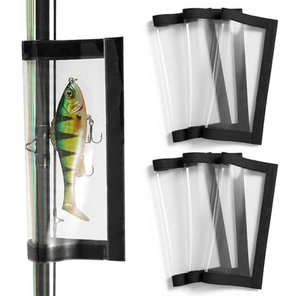 Fishing Lure Wraps, 6 Pcs Clear Fishing Lure Covers Hook Safety Cover Transparent Lures Fishings Bait Hook Storage Protectors Pole Sleeve Guard to Keep Fishermen Fishings Safe for Rod