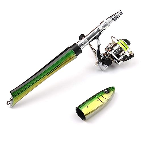 Pen Fishing Pole 55 Inch Mini Pocket Rod Travel Set for Ice Fly Sea Saltwater Freshwater 1.4m