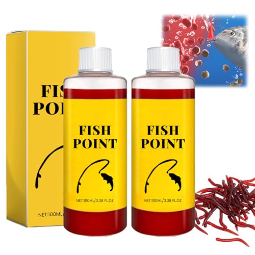 Concentrated Fish Attractant Liquid, 100ml Red Worm Liquid Spray, Powerful Bait Attractant Scent Bait for Freshwater Fishing, Enhances Scent & Improves Bite Response - color: 2Pcs