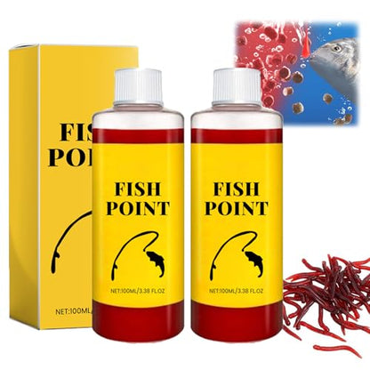 Concentrated Fish Attractant Liquid, 100ml Red Worm Liquid Spray, Powerful Bait Attractant Scent Bait for Freshwater Fishing, Enhances Scent & Improves Bite Response - color: 2Pcs