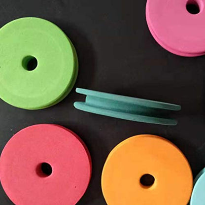 SEWACC Fishing Line Spool Holder 10 Pack Foam Winding Plates Large 3.74 X 3.74 X 0.59 in Line Storage for Separating Different Diameter Fishing Wire Outdoor Accessory