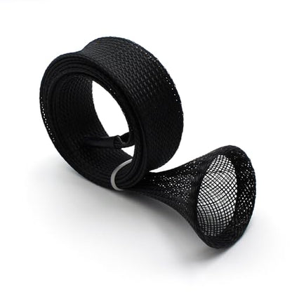 Mr. Z Pack of 4 Casting Fishing Rod Sleeves with 2 Rod Straps Fishing Rod Covers Pole Jacket Rod Socks - color: Black