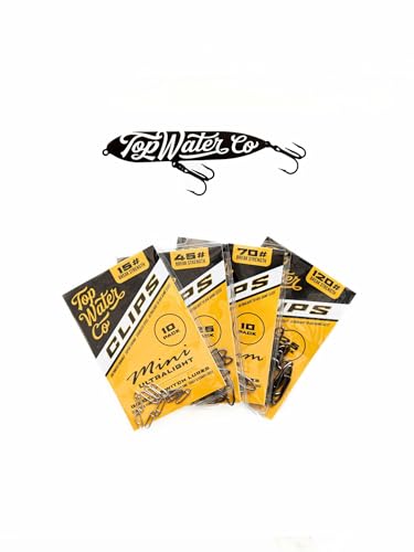 Top Water Co. Fishing Speed Clips - Durable Stainless Steel, Fast Lure Connector (Multiple Sizes) - size: Medium 70lb