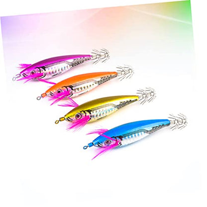 Outanaya 4Pcs Fishing Lures Durable Fishing Baits for Adults Random Colors for Freshwater and Saltwater Fishing Essential Fishing Tools for Enthusiasts