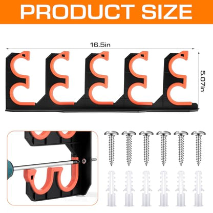 Soulchen 2 Pcs Fishing Rod Holder for Garage Dual-row Design Wall or Ceiling Mounted Fishing Pole Holders with Soft Protective Pad Horizontal Fish Rod Storage Rack Holds up to 10 Rods
