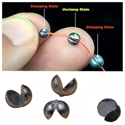 Split Shot Fishing Weights Fishing Sinkers Lead Split Shot Fishing Weights Sinkers Split Shot Sinkers for Fishing -Space Sinker 500Pcs - color: 1G / 0.0022LB