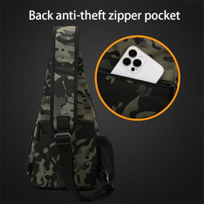 Waterproof Fly Fishing Sling Pack, Waterproof Fishing Tackle Bag Backpack Oxford Cloth Chest Shoulder (Green) - color: Green