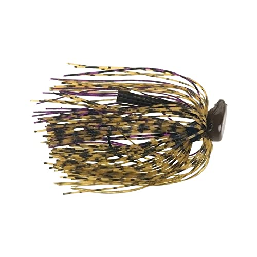 Buckeye Lures 1/2 Oz Flat Top Finesse Jig with Premium Skirting & Rubber Skirt Collar Durable Versatile Fishing Bait - color: Peanut Butter & Jelly