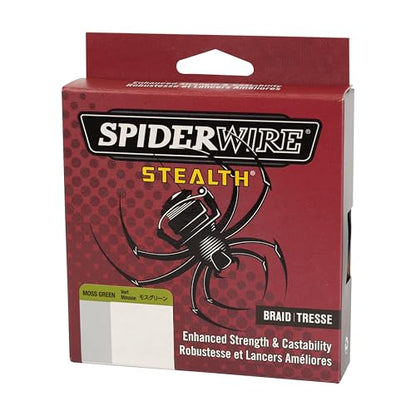 SpiderWire Stealth Braid Fishing Line - color: Moss Green, size: 200yd, style: 8lb Break Strength
