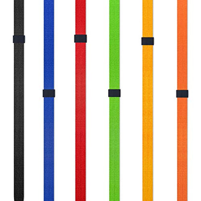 AMUU Lanyards Adjustable 6 Pcs for Walkie-talkie,Cruise,Keys,Pen,Phone | Neck Lanyards id Badges Holder Office,Cell Phones,USB,Whistles,iPod - color: 6 Pack Colors Neck Lanyard